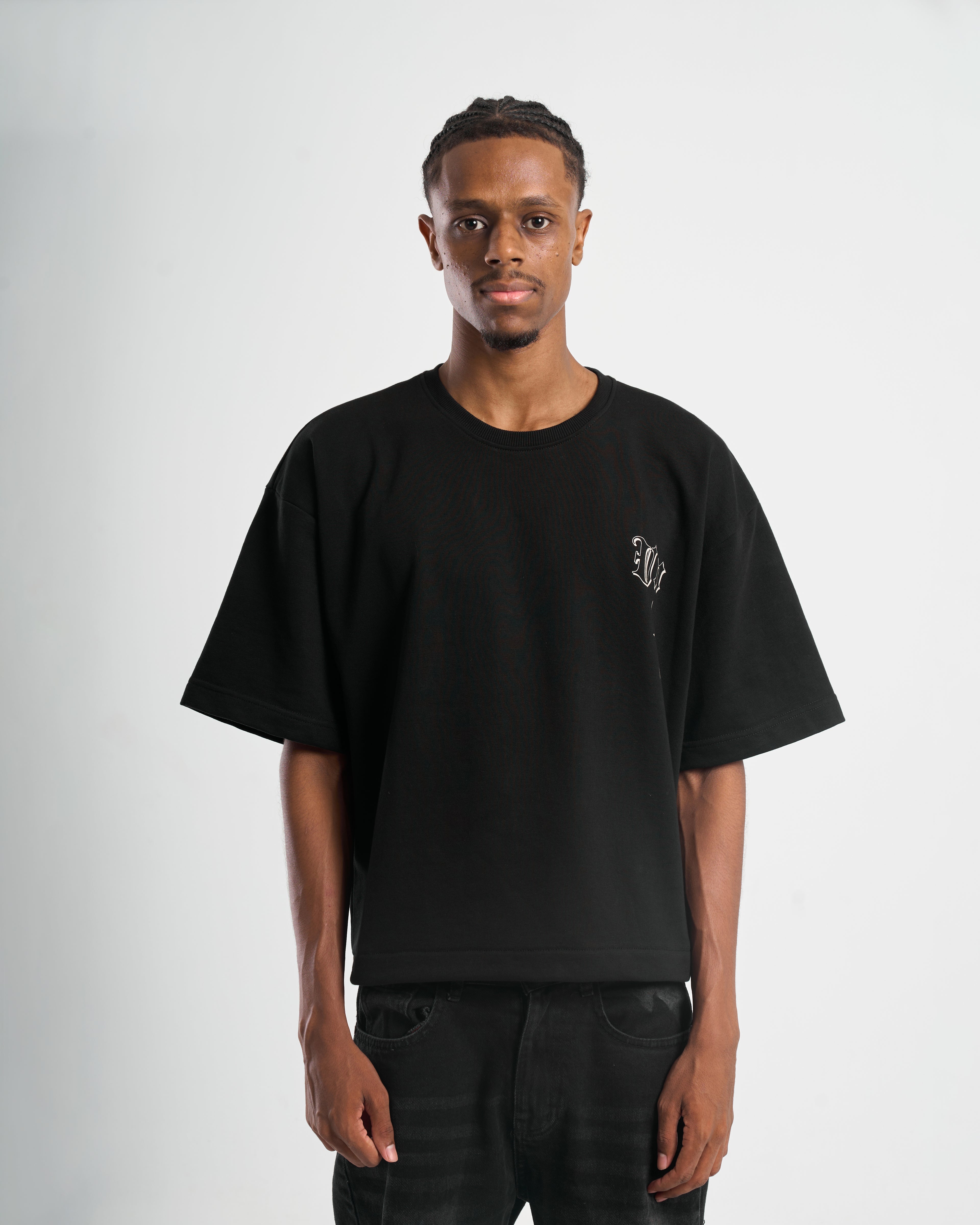 GOLDSTAMP BLACK BOXY TEE