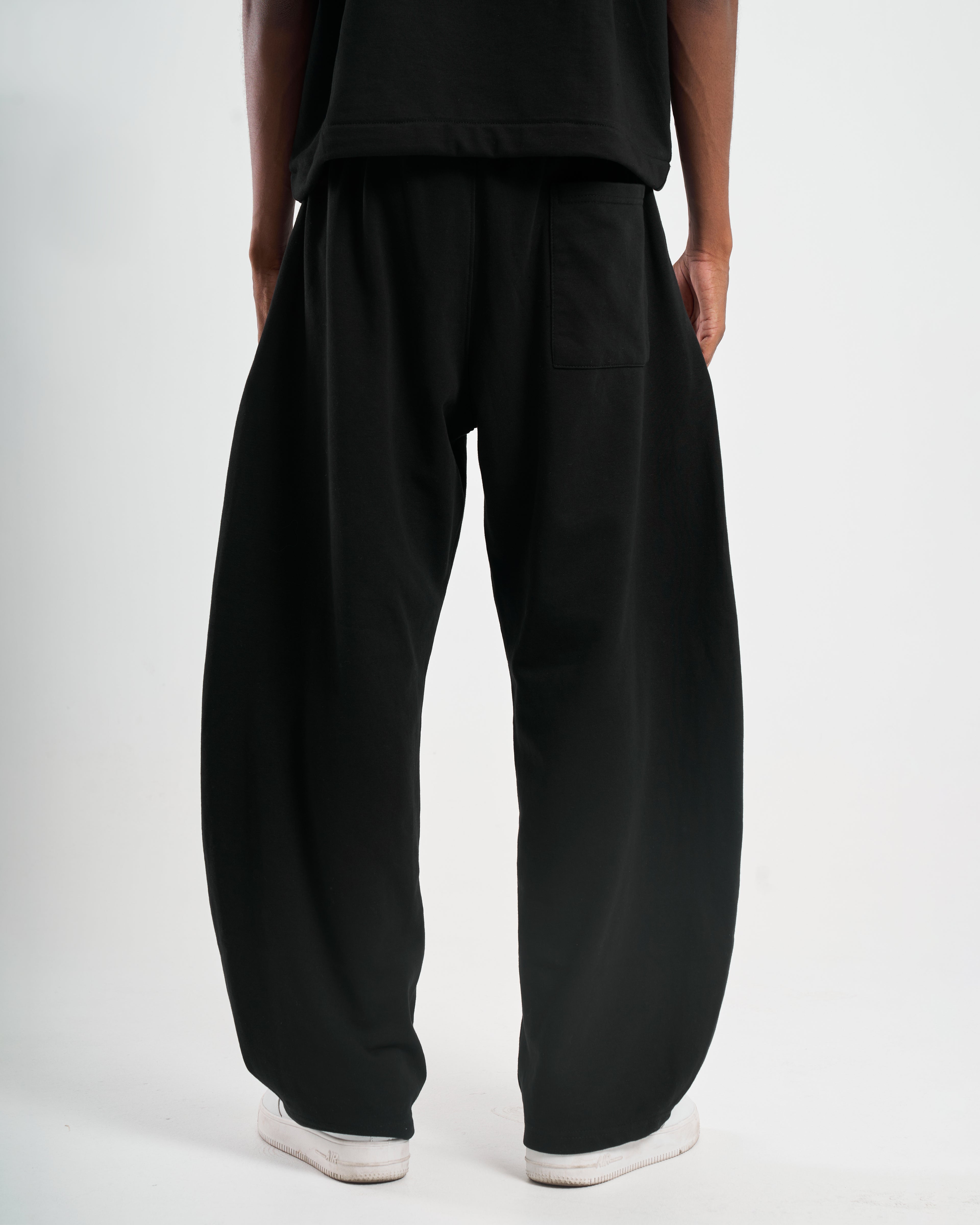METALCORE BLACK WIDE-LEG PANTS
