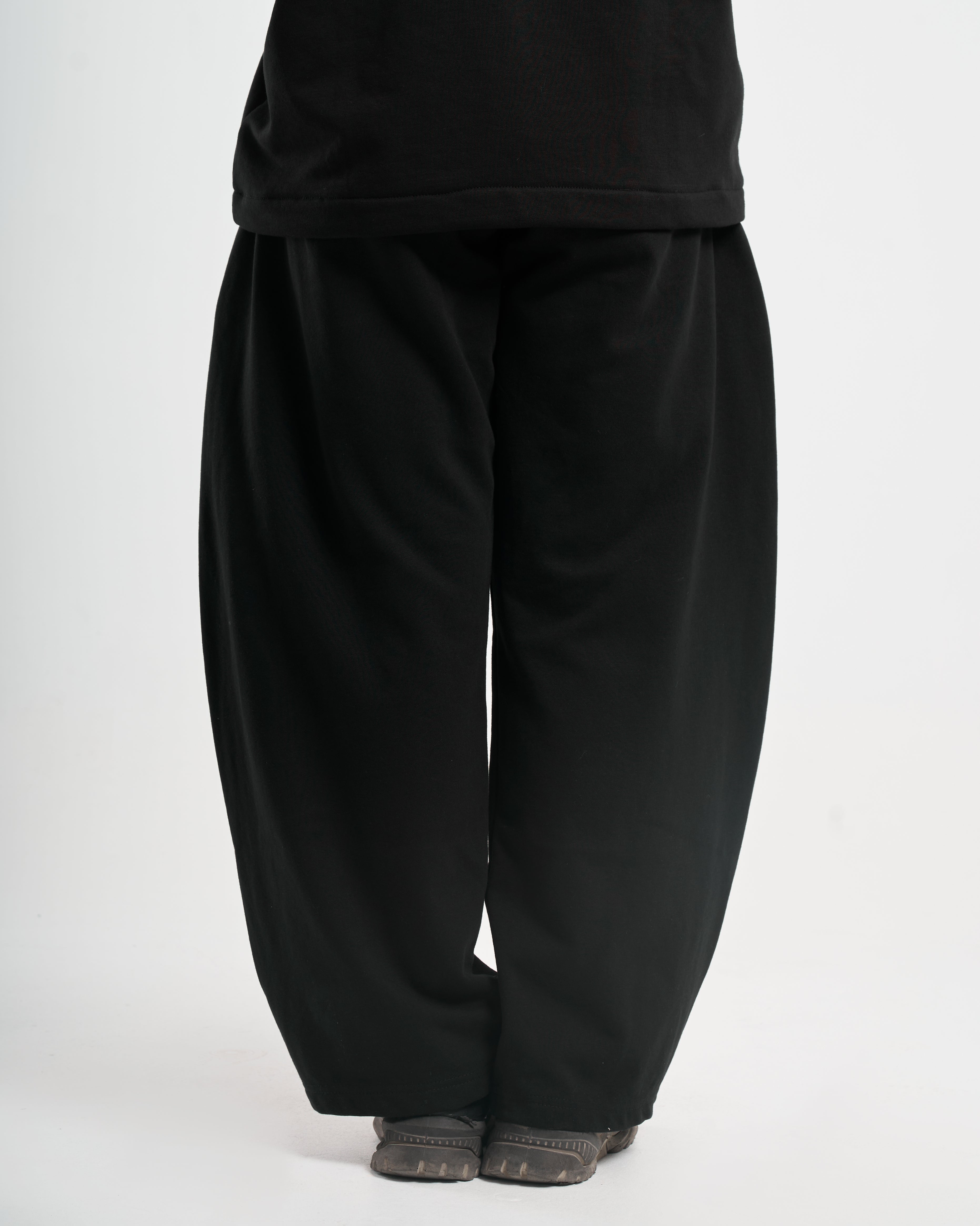 METALCORE BLACK WIDE-LEG PANTS